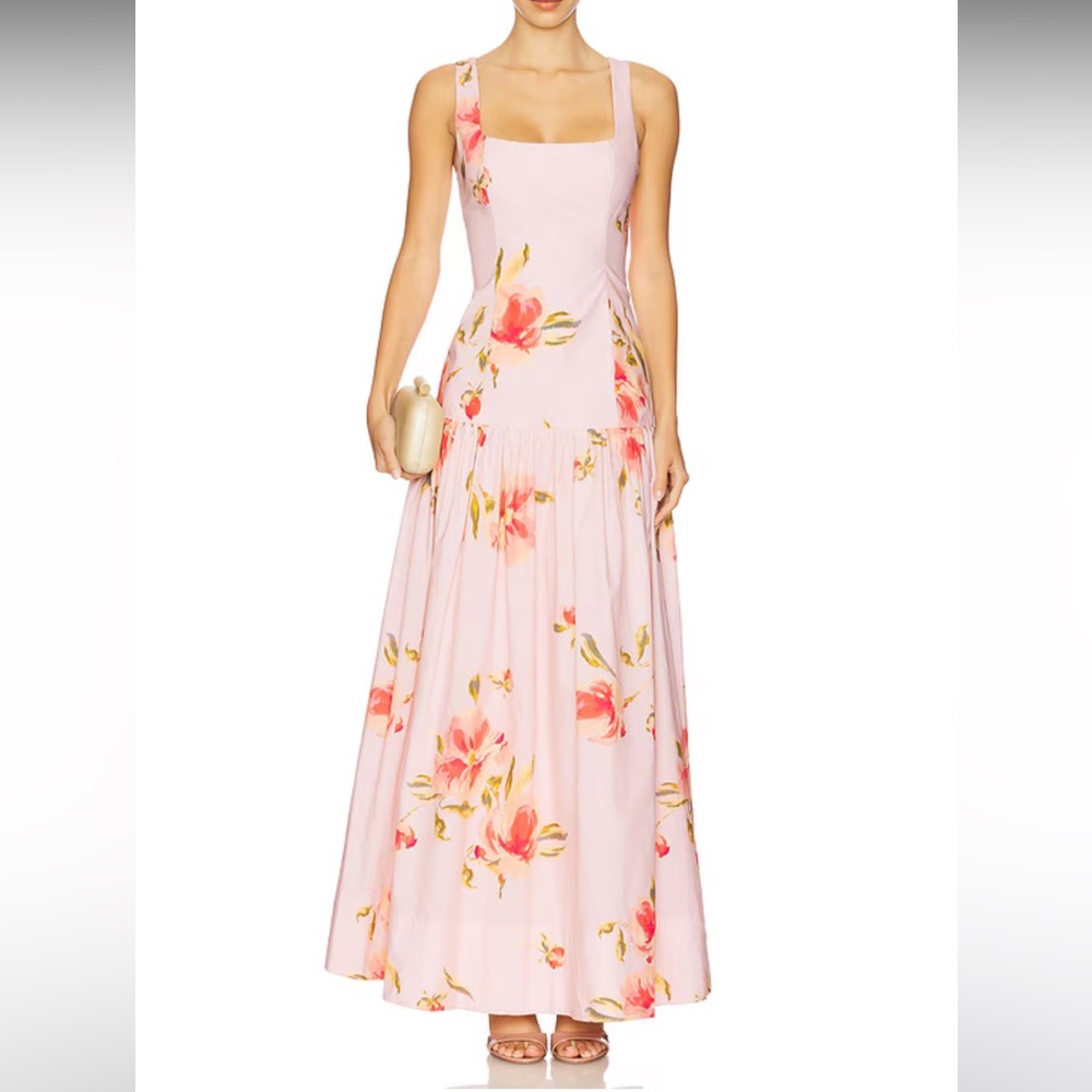 Lovers + Friends Pink Pleated Maxi Dress for Weddings